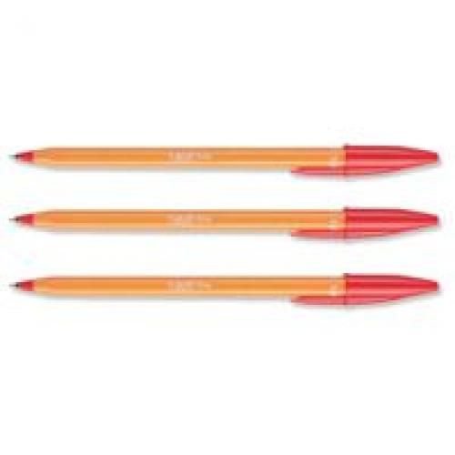Bic Orange Ball Point Pen Fine Point Red