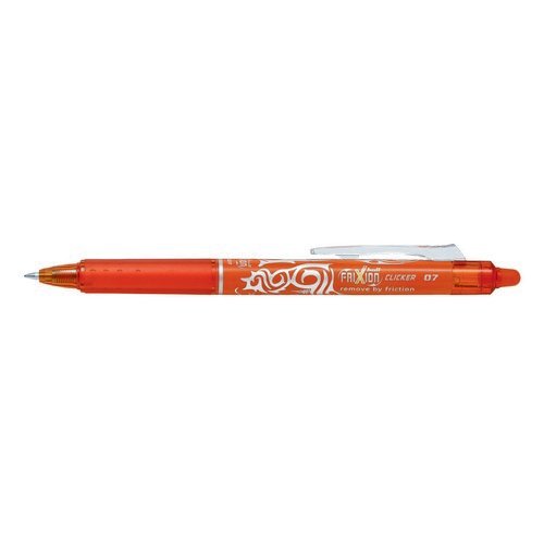 Pilot Frixion Clicker Retractable Gel Roller 0.7mm Orange