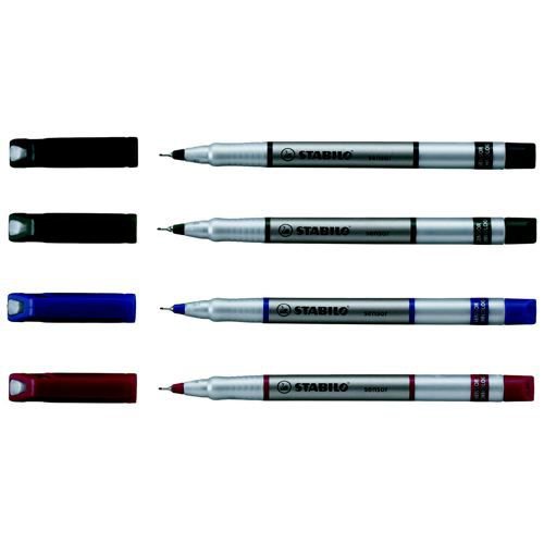 Stabilo Sensor 189 Fineliner Pen WaterBased Ink 0.8 Tip 0.3mm Line Black Fineliner & Felt Tip Pens PE7166