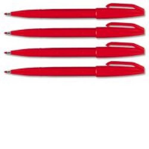 Pentel Sign Pen Fibre Tip Marker Red