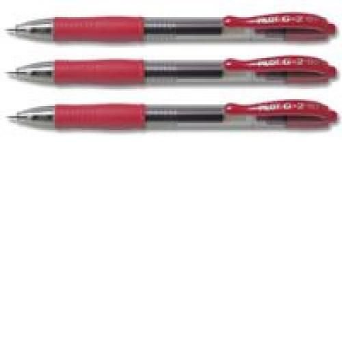 Pilot G207 Retractable Gel Ball Point Pen Red