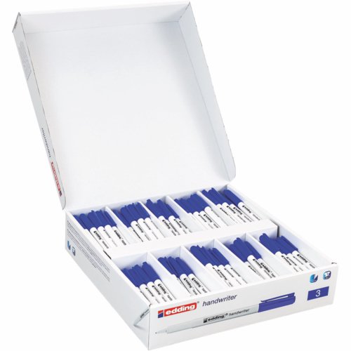 Edding Handwriter Classpack Blue Pens Pack 200 Fineliner & Felt Tip Pens PE9243