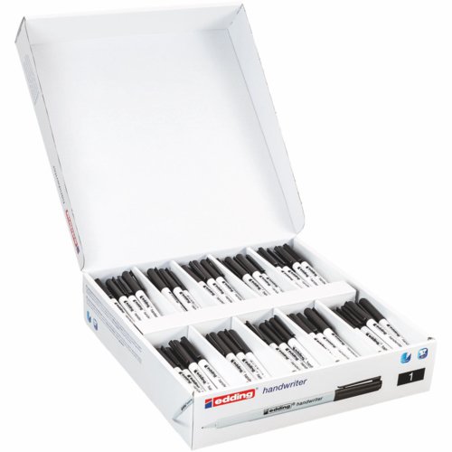 Edding Handwriter Classpack Black Pens Pack 200 Fineliner & Felt Tip Pens PE9244