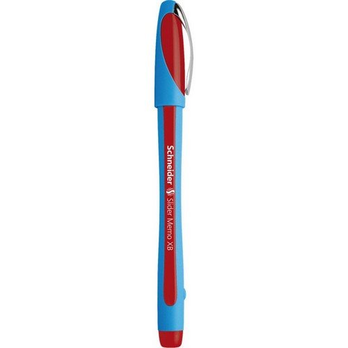 Schneider Slider Memo XB Ballpoint Pen Extra Broad Tip Red Ink with Viscoglide Technology Pack 10