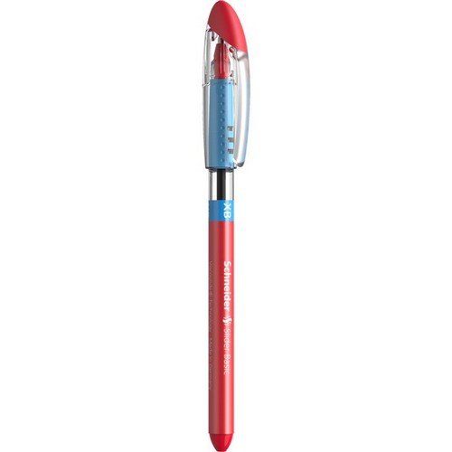 Schneider Slider Basic XB Ballpoint Pen Extra Broad Tip Red Ink with Rubberised Grip Zones Pack 10