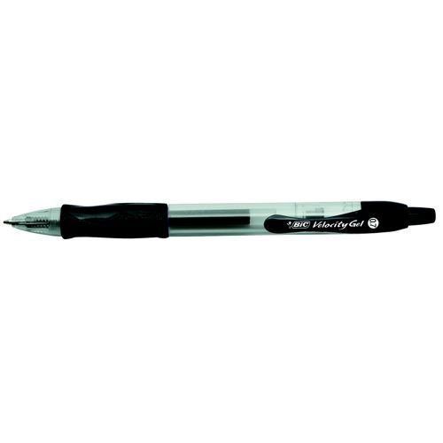 Bic Gelocity Gel Rollerball Pen Comfort Grip Retr 0.7mm Tip 0.3mm Line Black