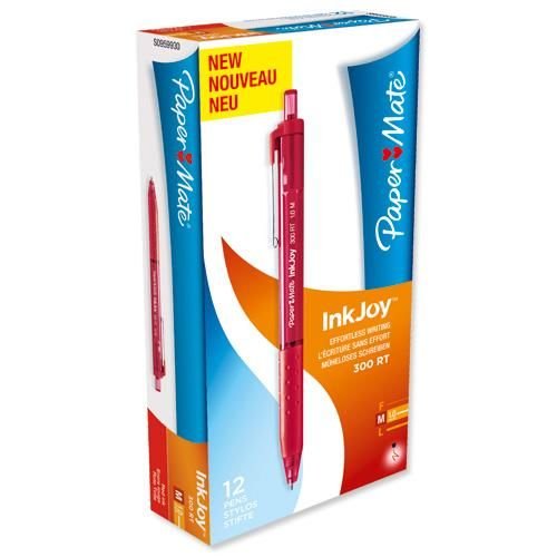 Papermate InkJoy 300 RT Ball Point Pen 1.0mm Tip Red