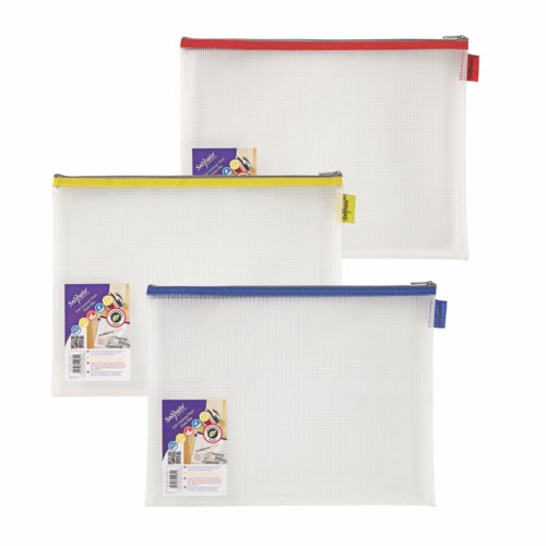 Snopake Eva Mesh ZippaBag Foolscap Pack 3