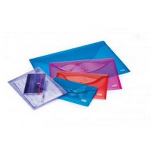 Elba A4 Assorted Snap Wallets with Plastic Stud Closure Pack 5