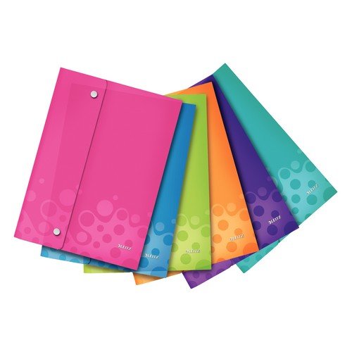Leitz Wow L Wallet Folder A4 Polypropylene Assorted Pack 6