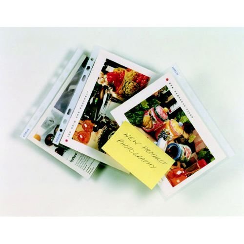 Esselte Pocket Polypropylene Multipunched Top-opening A5 Portrait Clear 25s