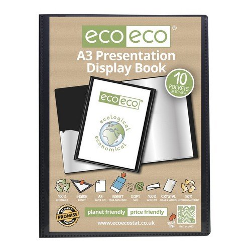 Eco A3 50% Recycled 10 Pocket Presentation Display Book