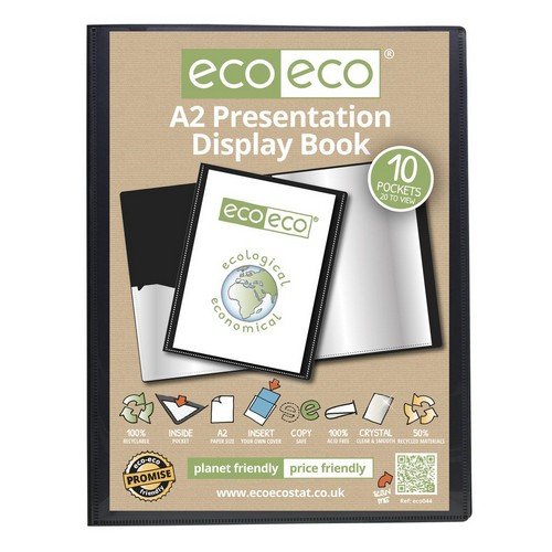 Eco A2 50% Recycled 10 Pocket Presentation Display Book
