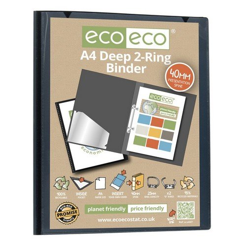 Eco A4 95% Recycled Presentation Deep Ring Binder
