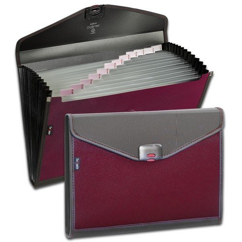 Snopake Zeon 13pt Organiser Foolscap Ruby