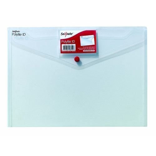Snopake Polyfile ID Wallet File Polypropylene with Card Holder A4 Clear