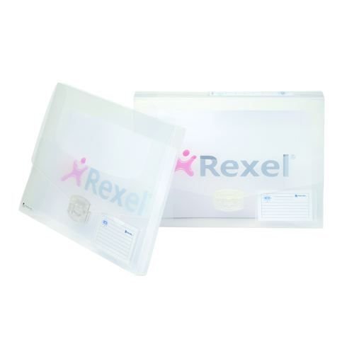 Rexel Ice Document Box Polypropylene 40mm A4 Translucent Clear