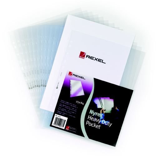 Rexel Heavy Duty Side & Top Open Pocket Pack 25