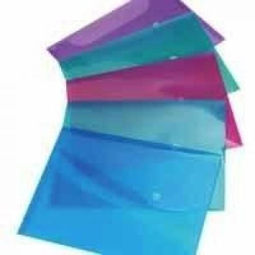 Rapesco Bright Popper Wallet A5 Assorted Pack 5 Document Wallets PF8730