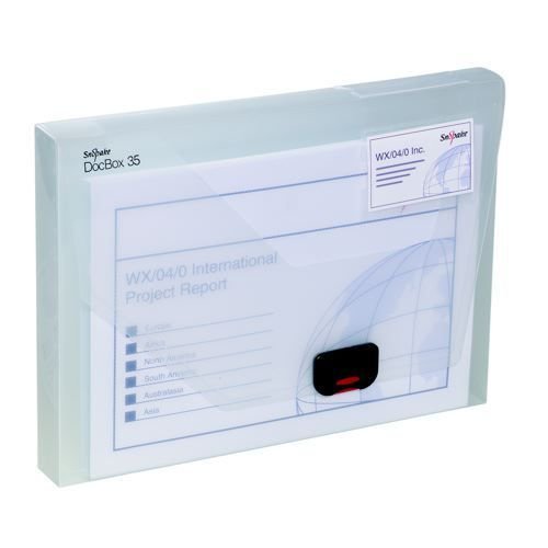 Snopake Document Box 35mm A4 Polypropylene Clear
