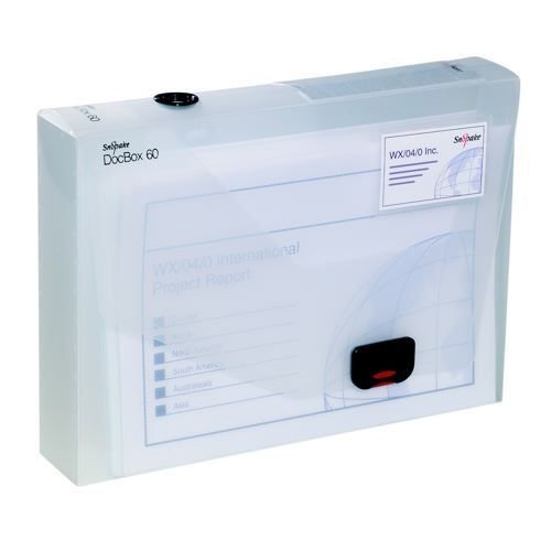 Snopake Document Box 60mm A4 Polypropylene Clear