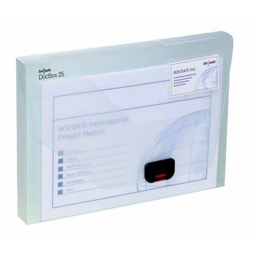 Snopake Document Box 25mm A4 Polypropylene Clear