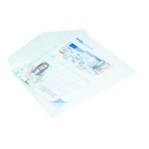 Initiative Polypropylene Press Stud Document Wallets A4 150 Sheet Capacity Clear