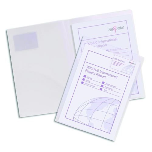Snopake Electra Twinfile Presentation Folder Polypropylene A4 Clear Pack 5
