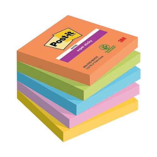 Post-it Super Sticky Notes Boost 76mm x 76mm Pk5