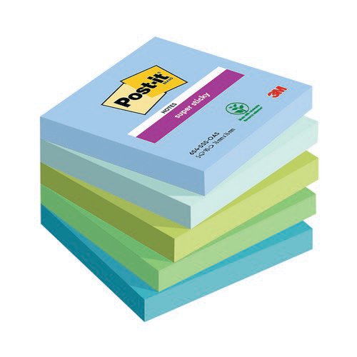 Post-it Super Sticky Notes Oasis 76mm x 76mm Pk5