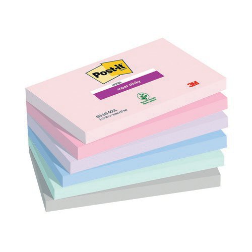 Post-it Super Sticky Notes Soulful 76mm x 127mm Pk6