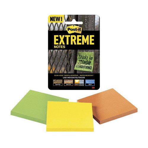 Post-It Extreme 76x76mm Assorted Pack 3