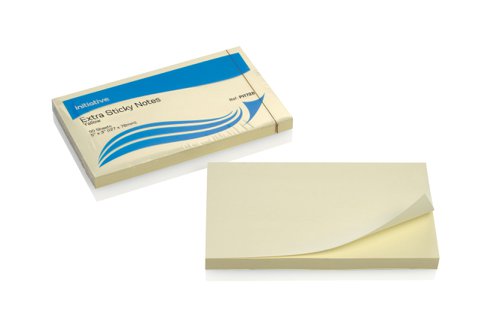 Initiative Extra Sticky Notes 76x127mm Yellow 90 Sheet Per Pad Pads