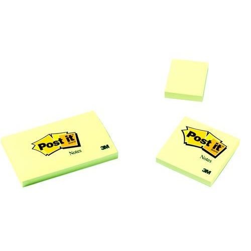 3M PostIt Notes Pad 38x51mm Canary Yellow
