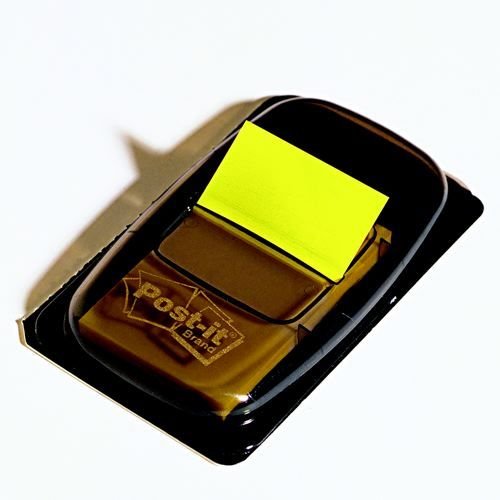 3M PostIt Index 25mm 1 Inch Yellow 12x50 Tabs