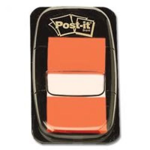 3M PostIt Index 25mm 1 Inch Orange 12x50 Tabs