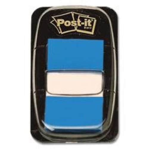 3M PostIt Index 25mm 1 Inch Blue 12x50 Tabs