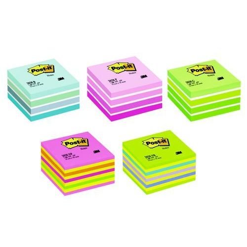 3M PostIt Notes 3x3 Cube Pastel Yellow