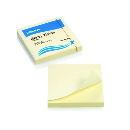 Initiative Sticky Notes 76x76mm (3in x 3in) Yellow Repositional Notes PI9189