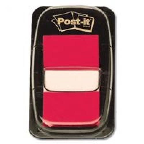 3M PostIt Index 25mm 1 Inch Red 1x50 Tabs
