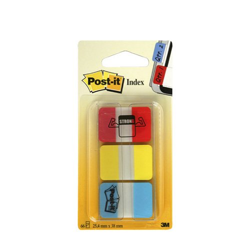 3M PostIt Strong Index Red Yellow Blue