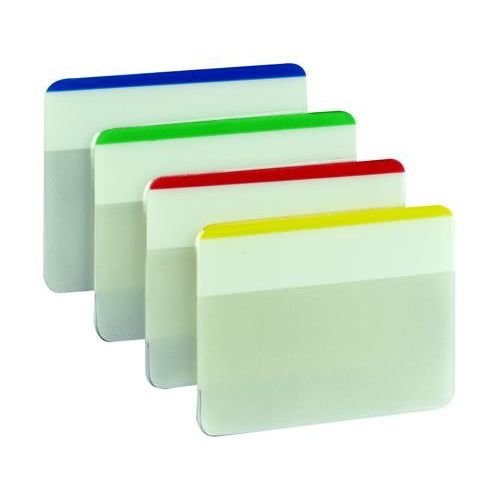 3M PostIt Index Strong Flat Filing Tabs Ast Pack 24