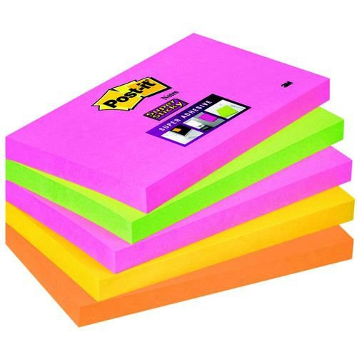 Post-It Notes 5x3 Super Sticky Cape Town Colour Collection Pack 5