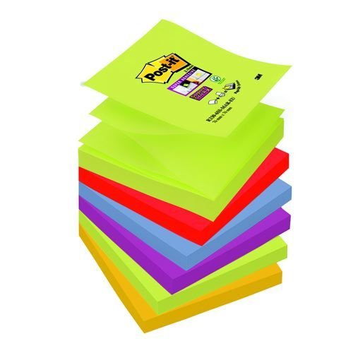 Post-it Super Sticky Z-Notes Marrakesh Colour Set 76x76mm Pack 6