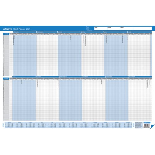 Q-Connect 2021 Weekly Staff Planner Umounted 915mm X 610mm