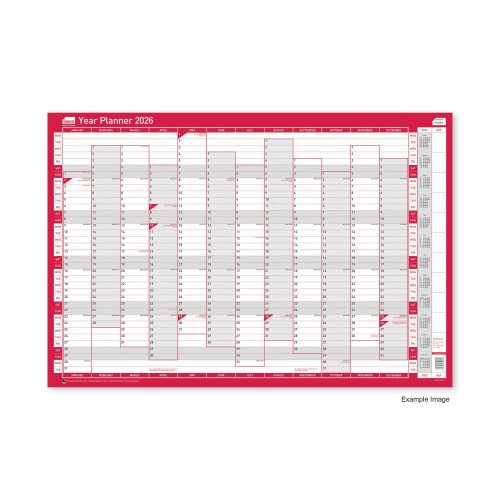 SASCO Year Planner 2026 Vertical unmounted