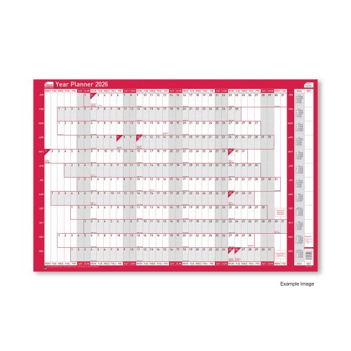 SASCO Year Planner 2026 Compact Landscape unmounted.