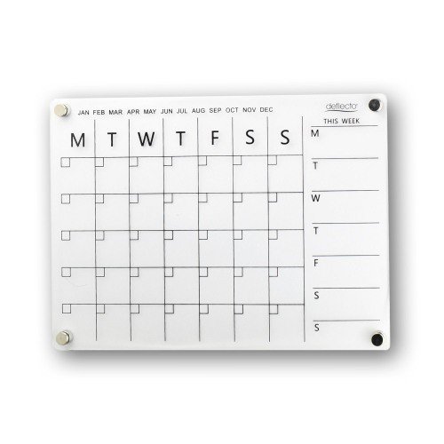 Deflecto A3 Acrylic Weekly/Monthly Planner Magnetic Mounting System 420 x 297mm - WPMA3MG