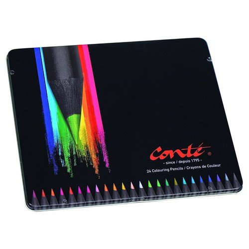 Bic Conte Colouring Pencils Assorted Tin of 24
