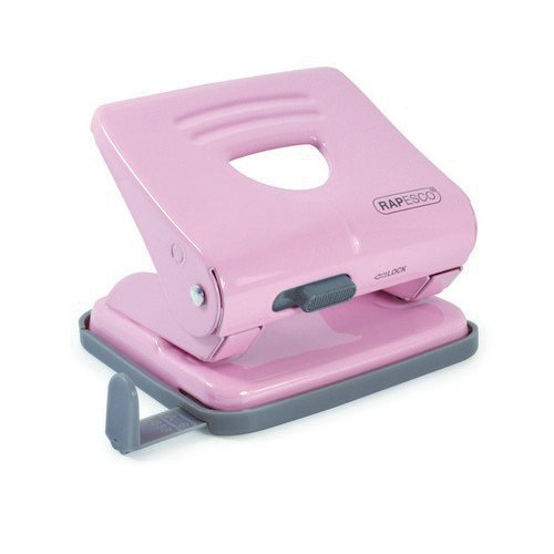 Rapesco 825 2-Hole Metal Punch 25 Sheets Candy Pink